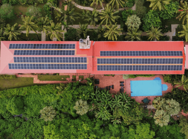 105kW Commercial Solar On Grid System in Calangute.