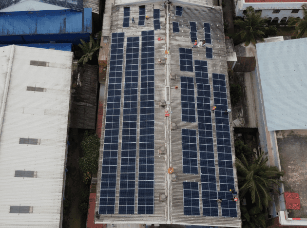 100kW Industrial Solar On Grid System in Verna IDC.